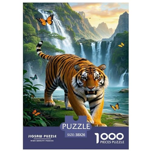 Tiger 1000-stückiges Puzzle Für Erwachsene,Dschungel-Szene Denksport-Puzzle Herausforderungsspielzeug, Familien-Puzzlespiel Home-Dekoration 38x26cm/1000pcs Tiger 1000-stückiges Puzzle Für Erwachsene,Dschungel-Szene Denksport-Puzzle Herausforderungsspielzeug, Familien-Puzzlespiel Home-Dekoration 38x26cm/1000pcs von YYVKPMLXC