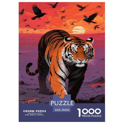 Tiger 1000-teiliges Puzzle Für Erwachsene,Sonnuntergangslandschaft Herausforderungsspielzeug Intelligenz-Puzzle Lernspiel Spielzeug Home-Dekoration 70x50cm/1000pcs Tiger 1000-teiliges Puzzle Für Erwachsene,Sonnuntergangslandschaft Herausforderungsspielzeug Intelligenz-Puzzle Lernspiel Spielzeug Home-Dekoration 70x50cm/1000pcs von YYVKPMLXC
