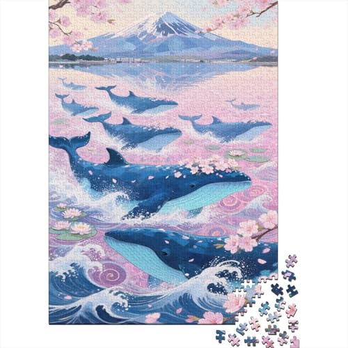 Wal 1000-teilige Puzzles Für Erwachsene, Dreamy Kirschblüte Anspruchsvolles Spielzeug Holzpuzzles Familien-Puzzlespiel Home-Dekoration 1000pcs (75x50cm) von YYVKPMLXC