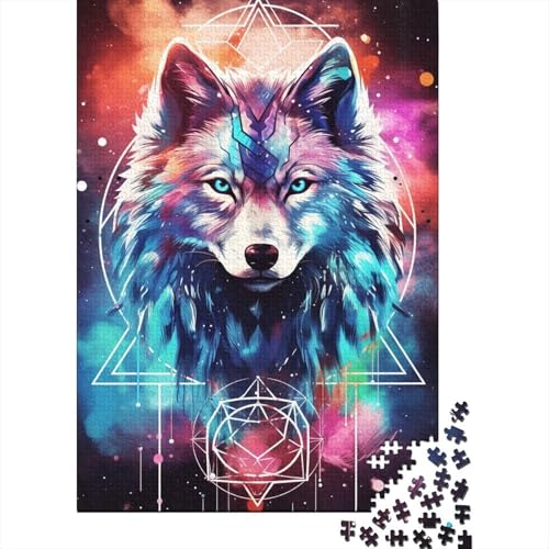 Wolf 1000-teilige Puzzles Für Erwachsene, EIN Unmögliches Geschicklichkeitsspiel Schnipselpuzzle Lernspiel Spielzeug Geschenk Home-Dekoration 1000pcs (75x50cm) von YYVKPMLXC