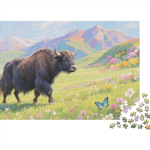 Yak 1000-teilige Puzzles Für Erwachsene,Frühlings Blumenfeld EIN Unmögliches Geschicklichkeitsspiel Familien-Puzzlespiel Home-Dekoration 1000pcs (75x50cm) von YYVKPMLXC