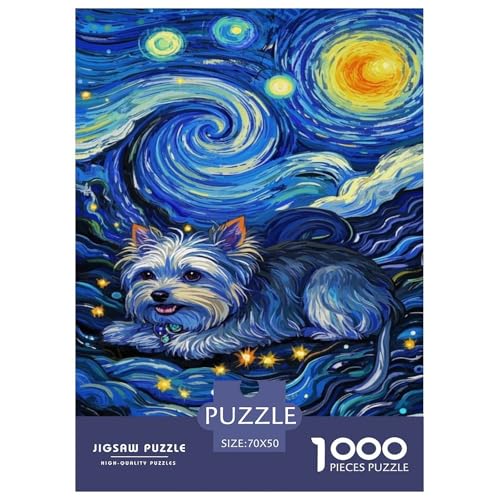 Yorkshire-Terrier 1000-teilige Puzzles Für Erwachsene,Sternenhimmel bei Nacht EIN Unmögliches Geschicklichkeitsspiel Familien-Puzzlespiel Home-Dekoration 70x50cm/1000pcs Yorkshire-Terrier 1000-teilige Puzzles Für Erwachsene,Sternenhimmel bei Nacht EIN Unmögliches Geschicklichkeitsspiel Familien-Puzzlespiel Home-Dekoration 70x50cm/1000pcs von YYVKPMLXC