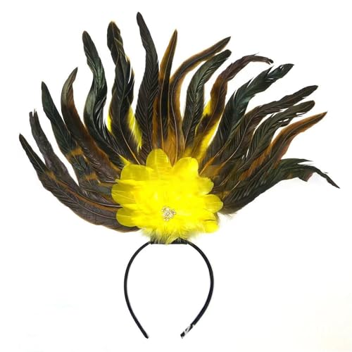 YYYHUII Elegantes Feder-Stirnband, Cosplay-Haarschmuck, modische Haarteile, Kostüm, Kopfbedeckung für Partys und Feiern YYYHUII Elegantes Feder-Stirnband, Cosplay-Haarschmuck, modische Haarteile, Kostüm, Kopfbedeckung für Partys und Feiern von YYYHUII