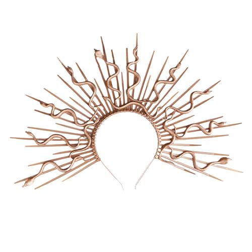 YYYHUII Tiaras Krone Stirnband Barock Gorgon Schlange Haarband Frauen Cosplay Kostüm Zubehör Tanzparty Punk Haarband YYYHUII Tiaras Krone Stirnband Barock Gorgon Schlange Haarband Frauen Cosplay Kostüm Zubehör Tanzparty Punk Haarband von YYYHUII