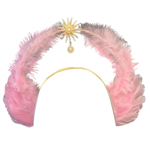 YYYHUII Vintage Gothic Schwarz Feder Krone Stirnband für Frauen und Mädchen Halloween Cosplay Party Tiaras Kronenstück Kopf Zubehör YYYHUII Vintage Gothic Schwarz Feder Krone Stirnband für Frauen und Mädchen Halloween Cosplay Party Tiaras Kronenstück Kopf Zubehör von YYYHUII