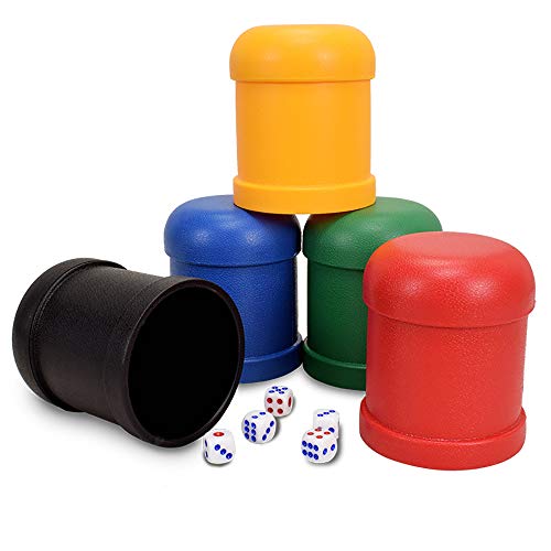 YYYUE 5 Würfelbecher, bequemes Würfelbecher-Set, konkav-konvexe Ebene, Kunststoffmaterial ist langlebig und langlebig, Heim-Party-Würfel-Rollspiel, 5 YYYUE 5 Würfelbecher, bequemes Würfelbecher-Set, konkav-konvexe Ebene, Kunststoffmaterial ist langlebig und langlebig, Heim-Party-Würfel-Rollspiel, 5 von YYYUE