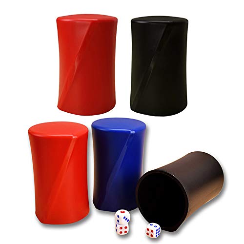 YYYUE Dickes, mattiertes Würfelbecher-Set, kreative Styling-Linien, schütteln ohne zu verrutschen, bequemer zu halten, Heim-Würfelspiel, 5 von YYYUE