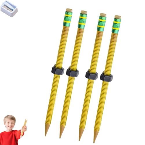 YZBBSH ADHD Fidget-Bleistift, Gewinde-Bleistifthülle mit Schiebemuttern und Schrauben für Kinder und Erwachsene, leises sensorisches Werkzeug für Fokus, Stressabbau, Klassenzimmer oder Büro (4 Stück) YZBBSH ADHD Fidget-Bleistift, Gewinde-Bleistifthülle mit Schiebemuttern und Schrauben für Kinder und Erwachsene, leises sensorisches Werkzeug für Fokus, Stressabbau, Klassenzimmer oder Büro (4 Stück) von YZBBSH