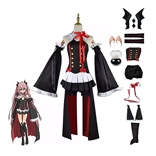 YZGAH Anime Seraph of The End Cosplay Kostüm Outfit Krul Tepes Charaktere Uniform Full Set Halloween Party (Krul Tepes,3XL) von YZGAH