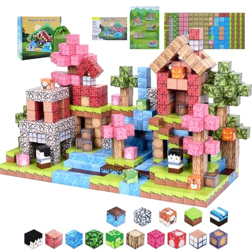YZHDUXIU Magnetische Bausteine, 128 Stück, magnetische Bausteine, Fliesen, stapelbar, STEM Montessori, Spielzeug für Kleinkinder, Kinder ab 3 Jahren, Geburtstagsgeschenke YZHDUXIU Magnetische Bausteine, 128 Stück, magnetische Bausteine, Fliesen, stapelbar, STEM Montessori, Spielzeug für Kleinkinder, Kinder ab 3 Jahren, Geburtstagsgeschenke von YZHDUXIU