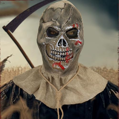 YZNlife Halloween-Masken für Herren, gruselig, Vogelscheuchen-Maske, Erwachsenen-Helm, realistischer Helm, gruselige Halloween-Cosplay-Maske, Kostüm für Erwachsene YZNlife Halloween-Masken für Herren, gruselig, Vogelscheuchen-Maske, Erwachsenen-Helm, realistischer Helm, gruselige Halloween-Cosplay-Maske, Kostüm für Erwachsene von YZNlife