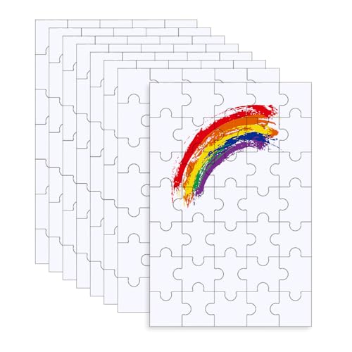 YZROHYI 8 Stück Blanko Puzzle zum Bemalen 35 Teile,DIY Puzzle zum Selber Gestalten Holz,Puzzle Ausmalen Kinder,Puzzleteile Basteln,Puzzle Selbst Bedrucken,Puzzle Personalisiert für DIY - 10 x 15 cm YZROHYI 8 Stück Blanko Puzzle zum Bemalen 35 Teile,DIY Puzzle zum Selber Gestalten Holz,Puzzle Ausmalen Kinder,Puzzleteile Basteln,Puzzle Selbst Bedrucken,Puzzle Personalisiert für DIY - 10 x 15 cm von YZROHYI