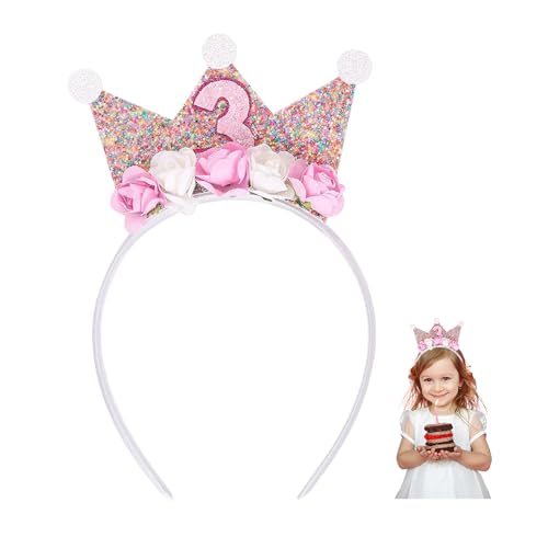 YZROHYI Geburtstagskrone 3 Jahre,Geburtstagskrone Kinder,Krone Kindergeburtstag,Party Krone Geburtstag Mädchen,Birthday Crown,Happy Birthday Krones Prinzessin,Kronen Stirnband Mit Rose Blumen YZROHYI Geburtstagskrone 3 Jahre,Geburtstagskrone Kinder,Krone Kindergeburtstag,Party Krone Geburtstag Mädchen,Birthday Crown,Happy Birthday Krones Prinzessin,Kronen Stirnband Mit Rose Blumen von YZROHYI