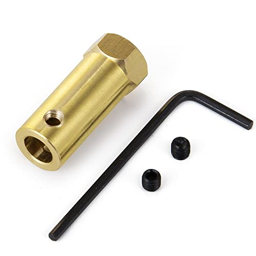 YZSM RC-Autozubehör Für 1/10 RC Autos Modellteile 3/4/5/6/7/8mm Messing Rad Sechskant Adapter Flexible Wellenkupplung Starrer Motoranschluss (Color : 4mm 4Pss) von YZSM