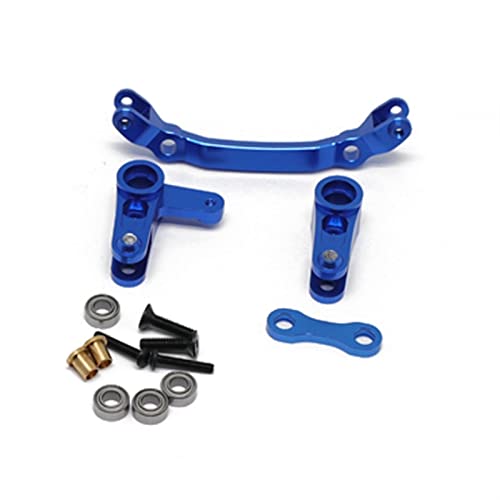 YZSM RC-Autozubehör Für Arrma 1/10 Für SENTON Für VORTEKS Für Typhon Für Big Rock Granite RC Auto Upgrade Teile Metall Lenkung Montagesatz (Color : BLAU) von YZSM