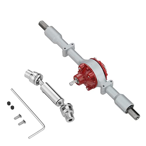 YZSM RC-Autozubehör Metallgetriebe-Hinterachsgehäuse-Ersatzteil Mit Metallantriebswelle Für WPL D12 1/10 RC Auto-Upgrade-Teilkomponente (Color : Package C Silver) von YZSM
