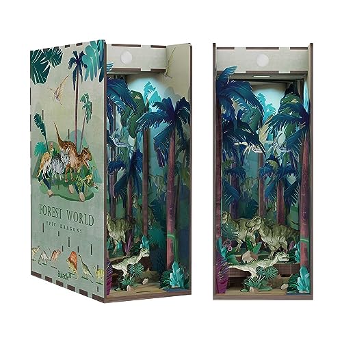 YZSMD DIY Miniature Dollhouse Kit Bücherregal Einsatz - Personalisierte Dinosaurierbuch -Nook -Kit, 3D -Holz -Puzzle -Modellgebäude -Kit mit versammelten Buchenden YZSMD DIY Miniature Dollhouse Kit Bücherregal Einsatz - Personalisierte Dinosaurierbuch -Nook -Kit, 3D -Holz -Puzzle -Modellgebäude -Kit mit versammelten Buchenden von YZSMD