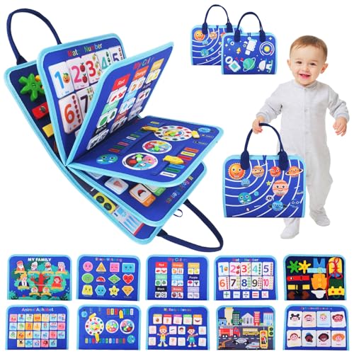 YZXTECNIP Busy Book Montessori-Spielzeug für Kleinkinder im Alter von 1, 2, 3, 4 Jahren, Busy Board, sensorisches Lernspielzeug für Jungen, Mädchen, Geschenke, Aktivitäten für Feinmotorik YZXTECNIP Busy Book Montessori-Spielzeug für Kleinkinder im Alter von 1, 2, 3, 4 Jahren, Busy Board, sensorisches Lernspielzeug für Jungen, Mädchen, Geschenke, Aktivitäten für Feinmotorik von YZXTECNIP