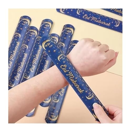 YZYTM 12 stücke EID Mubarak Papa Kreis Armband Ramadan Dekoration Armband Ramadan Kareem Islamischen Muslimischen Party Eid Al Adha Geschenke(A) von YZYTM