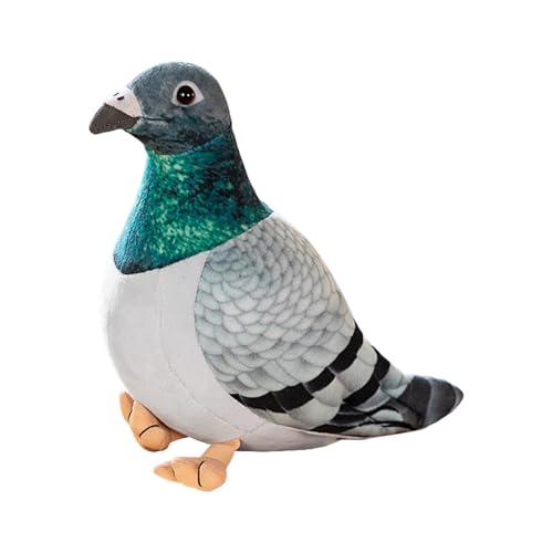 YZZT Tauben Kuscheltier Simuliertes Tier Tauben Plüschtier Kawaii Kuscheltier Vogel Plüschtier Stofftier Vogel Geschenk für Freunde und Kinder（20CM Grün） von YZZT