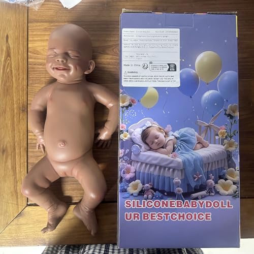 YaLuoQian GanzköRper Silikon Reborn Baby Doll Lächelnde Puppe von YaLuoQian