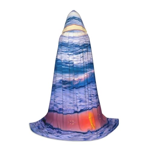 Renaissance-Umhang mit Sonnenuntergang und Ozeanwellen-Druck, für Damen und Herren, Mittelalter-Umhang, Wikingerumhang, Zauberer-Bademantel mit Kapuze Renaissance-Umhang mit Sonnenuntergang und Ozeanwellen-Druck, für Damen und Herren, Mittelalter-Umhang, Wikingerumhang, Zauberer-Bademantel mit Kapuze von YaWea