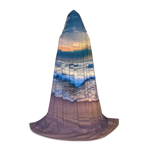 YaWea Renaissance-Umhang mit Kapuze und Sonnenuntergang-Aufdruck, für Damen und Herren, Mittelalter-Umhang, Wikingerumhang, Zauberer-Bademantel mit Kapuze YaWea Renaissance-Umhang mit Kapuze und Sonnenuntergang-Aufdruck, für Damen und Herren, Mittelalter-Umhang, Wikingerumhang, Zauberer-Bademantel mit Kapuze von YaWea