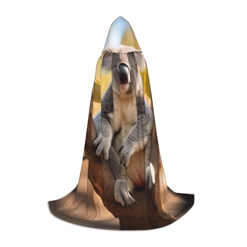 YaWea Renaissance-Umhang mit Koala-Druck, für Damen und Herren, Mittelalter-Umhang, Wikingerumhang, Zauberer-Umhang mit Kapuze YaWea Renaissance-Umhang mit Koala-Druck, für Damen und Herren, Mittelalter-Umhang, Wikingerumhang, Zauberer-Umhang mit Kapuze von YaWea