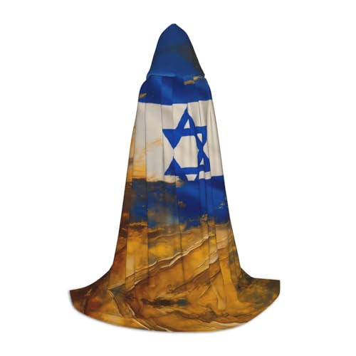 YaWea Umhang mit israelischer Flagge, Renaissance-Umhang für Damen und Herren, Erwachsenen-Umhang, Mittelalter-Umhang, Wikingerumhang, Zauberer-Umhang mit Kapuze YaWea Umhang mit israelischer Flagge, Renaissance-Umhang für Damen und Herren, Erwachsenen-Umhang, Mittelalter-Umhang, Wikingerumhang, Zauberer-Umhang mit Kapuze von YaWea