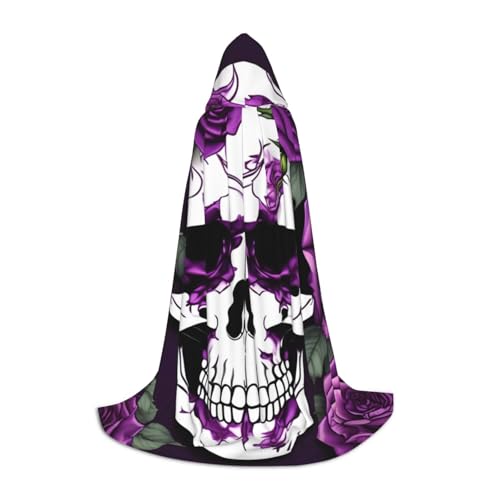 YaWea Umhang mit violettem Rosen-Skelett-Druck, Renaissance-Umhang für Damen und Herren, Erwachsenen-Umhang, Mittelalter-Umhang, Wikingerumhang, Zauberer-Umhang mit Kapuze YaWea Umhang mit violettem Rosen-Skelett-Druck, Renaissance-Umhang für Damen und Herren, Erwachsenen-Umhang, Mittelalter-Umhang, Wikingerumhang, Zauberer-Umhang mit Kapuze von YaWea