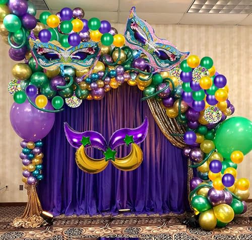 114 Stück Mardi Gras Luftballons Party Dekoration große Mardi Gras Maske Folienballons Mond Stern Folienballons für Karneval Geburtstag Babyparty Maskerade New Orleans Party 114 Stück Mardi Gras Luftballons Party Dekoration große Mardi Gras Maske Folienballons Mond Stern Folienballons für Karneval Geburtstag Babyparty Maskerade New Orleans Party von YaYuanSun