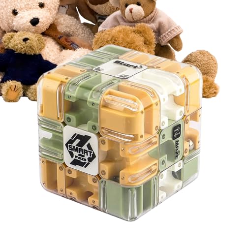 Großer Labyrinth 3D -Puzzle -Labyrinth Cube - Einbindete Hirnteaserspielzeug, 3D -Gehirnlabyrinthspiele Brain Teaser -Spiel, Räumliches Bewusstsein Gehirntraining Spielzeug von Yabauuop