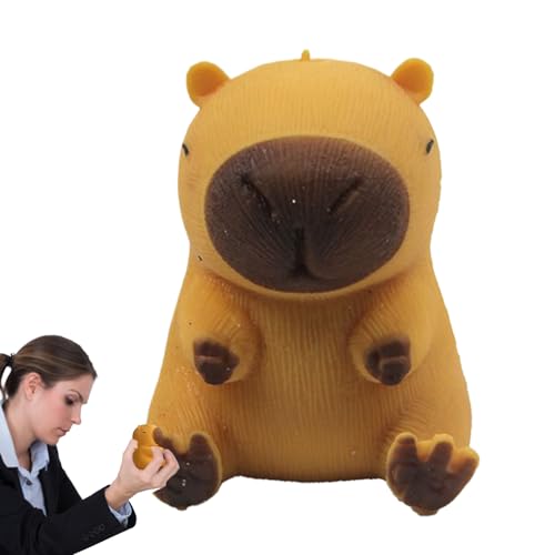 Yabauuop Drück Fidget Spielzeug,Sensorikspielzeug | Kneten Drücken Capybara Geschenkidee Für Alle Altersgruppen Kollegen Mitarbeiter Teammitglieder von Yabauuop
