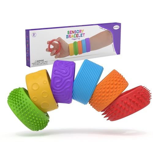 Yabauuop Fidget Armband Spielzeug,Slap Armbänder zur sensorischen Stimulation für Kinder - 6 Stücke Emotionsberuhigendes Elastisches Silikon Armband Für Kinder Jugendliche Erwachsene Reisen Yabauuop Fidget Armband Spielzeug,Slap Armbänder zur sensorischen Stimulation für Kinder - 6 Stücke Emotionsberuhigendes Elastisches Silikon Armband Für Kinder Jugendliche Erwachsene Reisen von Yabauuop