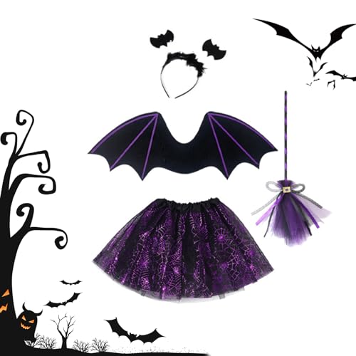 Yabauuop Mädchen Kostüm | Halloweenkleidung | Flügel Stirnband Tüllrock Kinderkostüm Mädchen Mottoparty Maskerade Für Verkleidungsfeste Halloweenfeste Yabauuop Mädchen Kostüm | Halloweenkleidung | Flügel Stirnband Tüllrock Kinderkostüm Mädchen Mottoparty Maskerade Für Verkleidungsfeste Halloweenfeste von Yabauuop