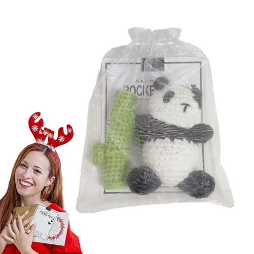 Yabauuop Panda Häkeltier,Häkelpanda - Kuscheltiere Plüsch Panda - Handgefertigtes entzückendes Panda-Häkeltier mit Grußkarte und Organzabeutel für Weihnachten, Geburtstag, Erntedankfest, Kindertag, Yabauuop Panda Häkeltier,Häkelpanda - Kuscheltiere Plüsch Panda - Handgefertigtes entzückendes Panda-Häkeltier mit Grußkarte und Organzabeutel für Weihnachten, Geburtstag, Erntedankfest, Kindertag, von Yabauuop