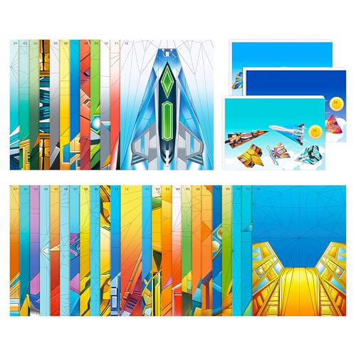 Yabauuop Papierflugzeug-Set - 108 Bögen Flugzeug Bastelpapier Für Kinder - Sinnespiel Lernspielzeug Für Kinder Yabauuop Papierflugzeug-Set - 108 Bögen Flugzeug Bastelpapier Für Kinder - Sinnespiel Lernspielzeug Für Kinder von Yabauuop