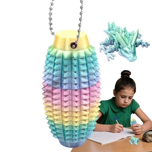 Yabauuop Stachelige Sinnes-Spielzeuge | Kleine Stimming Fidget Spielzeuge | 3D-Gedruckter Anti-Stress-Anhänger Tragbar Für Kleinkinder Kinder Jugendliche Erwachsene Schule Autoreisen Flugreisen von Yabauuop