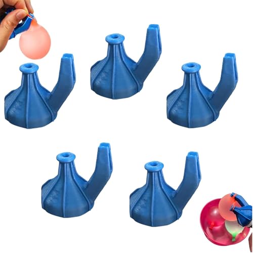 2 in 1 Wasserballons Füllabdeckung, Easy Fill Water Ballons Krawattenwerkzeug, selbstversiegelte Wasserballons Werkzeug für Kinder, das Wasserkämpf (B1) von Yacriso