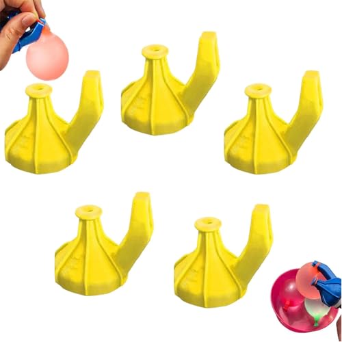 2 in 1 Wasserballons Füllabdeckung, Easy Fill Water Ballons Krawattenwerkzeug, selbstversiegelte Wasserballons Werkzeug für Kinder, das Wasserkämpf (B2) von Yacriso