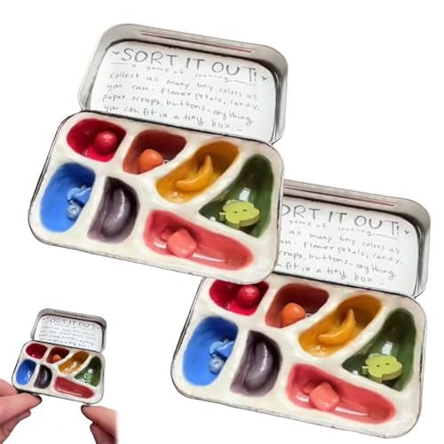Handgefertigte Sortiergläser - Leichte Angst, sensorische Sortierkiste, tragbares Beruhigungsglas, leichte kompakte sensorische Sortierglas, Erwachsene Zappelgeschenk für Menschen (2pcs) von Yacriso