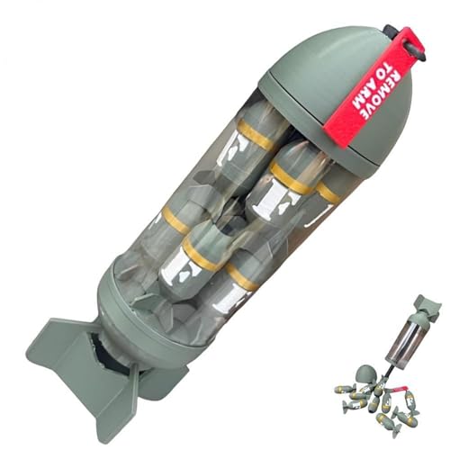 Yacriso Cluster-F-Bombe, Neue Dekompressionsspaßbombe, große Raketengranate mit 10 kleinen F-Bomben, manchmal reicht es Nicht aus, eine F-Bombe abzuwerfen, Miniatur-Neuheitsspielzeug (1pc) von Yacriso