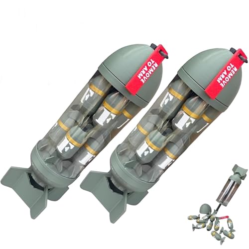 Yacriso Cluster-F-Bombe, Neue Dekompressionsspaßbombe, große Raketengranate mit 10 kleinen F-Bomben, manchmal reicht es Nicht aus, eine F-Bombe abzuwerfen, Miniatur-Neuheitsspielzeug (2pcs) von Yacriso