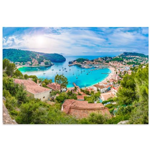 Fun Jigsaw Puzzle 500 Teile Porte de Soller Mallorca für Familie Lernspiele Puzzles 52,1 x 38,1 cm Fun Jigsaw Puzzle 500 Teile Porte de Soller Mallorca für Familie Lernspiele Puzzles 52,1 x 38,1 cm von Yaesttie