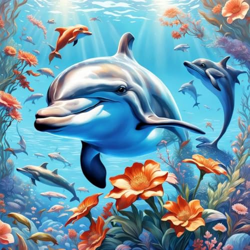 Fun Jigsaw Puzzle 500 Teile für Erwachsene Delfine Jubiläum Patriotisch Kreative Familienunterhaltung Geschenk und Spiel Set Holzpuzzle Requisiten Kinder 52.1 cmx 38.1 cm Fun Jigsaw Puzzle 500 Teile für Erwachsene Delfine Jubiläum Patriotisch Kreative Familienunterhaltung Geschenk und Spiel Set Holzpuzzle Requisiten Kinder 52.1 cmx 38.1 cm von Yaesttie