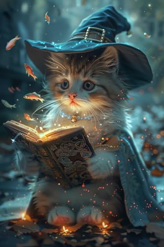 Fun Jigsaw Puzzle 500 Teile für Erwachsene Katze Zauberer Sicheres Holz DIY Puzzle - Spaß herausfordernde Gehirn-Teaser - Geeignet für alle Anfänger - für Raumdekoration 20,5 x 15 Zoll Fun Jigsaw Puzzle 500 Teile für Erwachsene Katze Zauberer Sicheres Holz DIY Puzzle - Spaß herausfordernde Gehirn-Teaser - Geeignet für alle Anfänger - für Raumdekoration 20,5 x 15 Zoll von Yaesttie