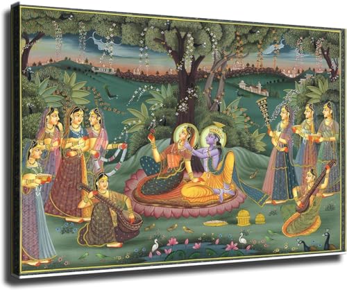 Fun Jigsaw Puzzle 500 Teile für Erwachsene Radha Krishna Malerei für religiöse Holzpuzzles Forager Beste Gehirnübung 52,1 x 38,1 cm Fun Jigsaw Puzzle 500 Teile für Erwachsene Radha Krishna Malerei für religiöse Holzpuzzles Forager Beste Gehirnübung 52,1 x 38,1 cm von Yaesttie