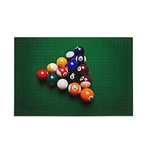 Fun Jigsaw Puzzle 500 Teile für Erwachsene Sport Billard Ball Puzzles Holzpuzzle Unterhaltungsspiel Interessant Entspannend Hobby Einzigartige Kreative Geschenke Familie Kunst Dekor 52.1 cmx38.1 cm von Yaesttie
