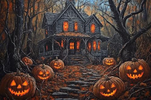 Lustiges Puzzle, 500 Teile für Erwachsene, gruseliges Kürbis-Spukhaus-Puzzle, gruseliges Spukhaus, schönes und lustiges Halloween-Puzzle, 52,1 x 38,1 cm Lustiges Puzzle, 500 Teile für Erwachsene, gruseliges Kürbis-Spukhaus-Puzzle, gruseliges Spukhaus, schönes und lustiges Halloween-Puzzle, 52,1 x 38,1 cm von Yaesttie