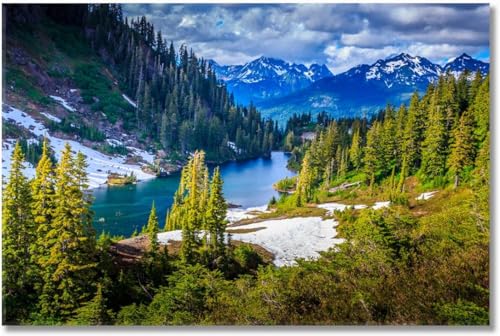 Lustiges Puzzle 500 Teile für Erwachsene, Gletscher-Nationalpark-Bodenpuzzles, pädagogisch für ältere Freunde, Scenic Serie, 52,1 x 38,1 cm von Yaesttie